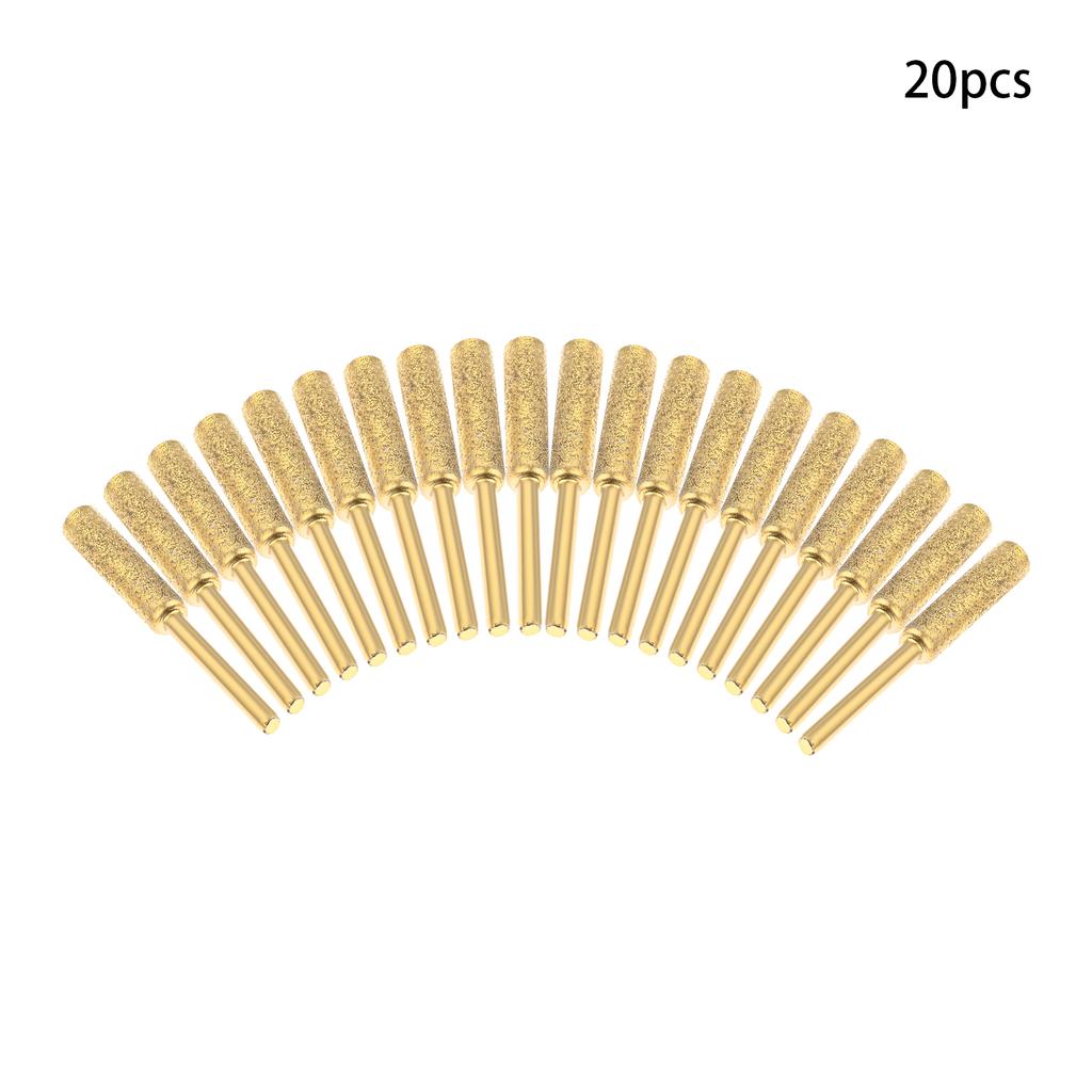 20Pcs Chainsaw Sharpening Grinding Stones Chainsaw Burr Grinding Head File for Sharpening Chainsaw Blade Polishing Grinding Tool