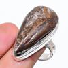 Silverleaf Jasper Gemstone 925 Sterling Silver Jewelry Ring Size 9.5 SU-10933