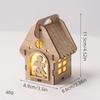 Christmas Luminous Wooden Cabin Ornament - Small House Tree Decoration