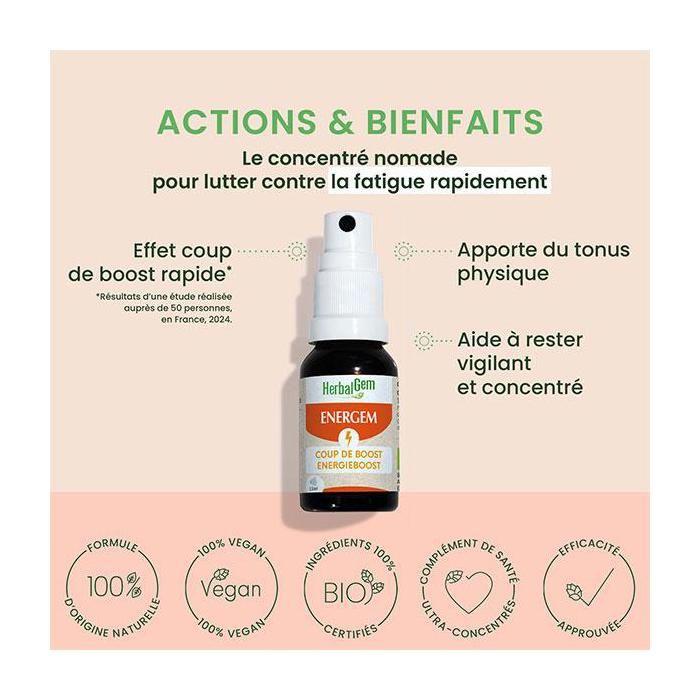 Herbalgem Energem Coup De Boost Spray Bio 15 Ml