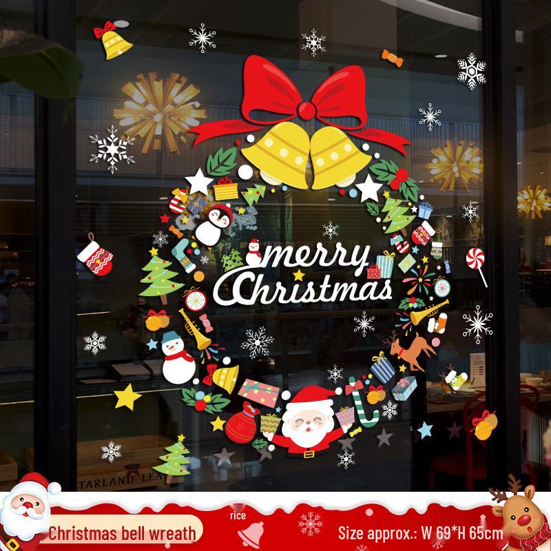 Christmas Tree Ornaments & Window Clings Set: Festive Static Stickers for Glass, Doors, and Holiday Decor