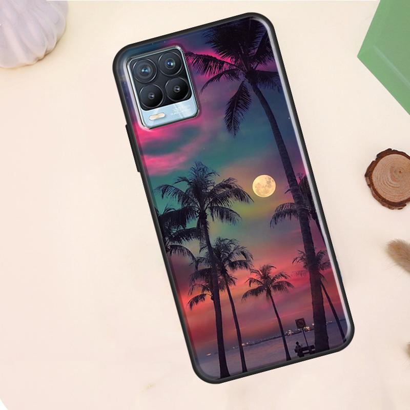 Stars Space Palm Trees Case For Realme C75 C63 C61 C55 C51 C53 C35 C65 C67 C71 11 12 13 14 15 Pro Plus GT6 GT7 Pro