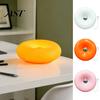 Modern Decorative Night Light Donut Light, Wireless Rechargeable 2-in-1 Table Lamp with Touch Dimmer, Apartment Bedroom Essentials Warm Orange