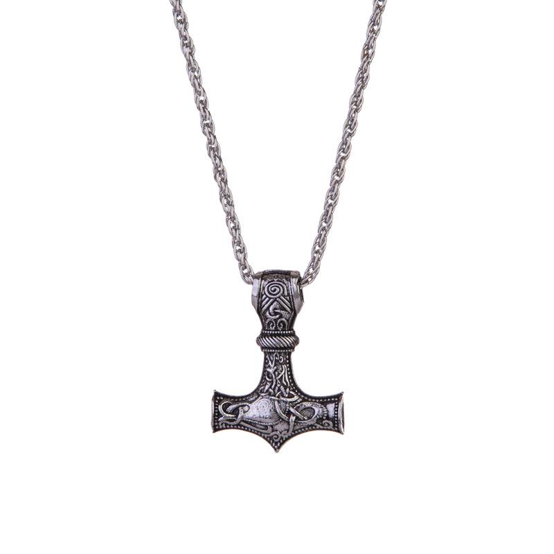 

Новое мужское ожерелье-подвеска в виде молота Тора из козьей кожи