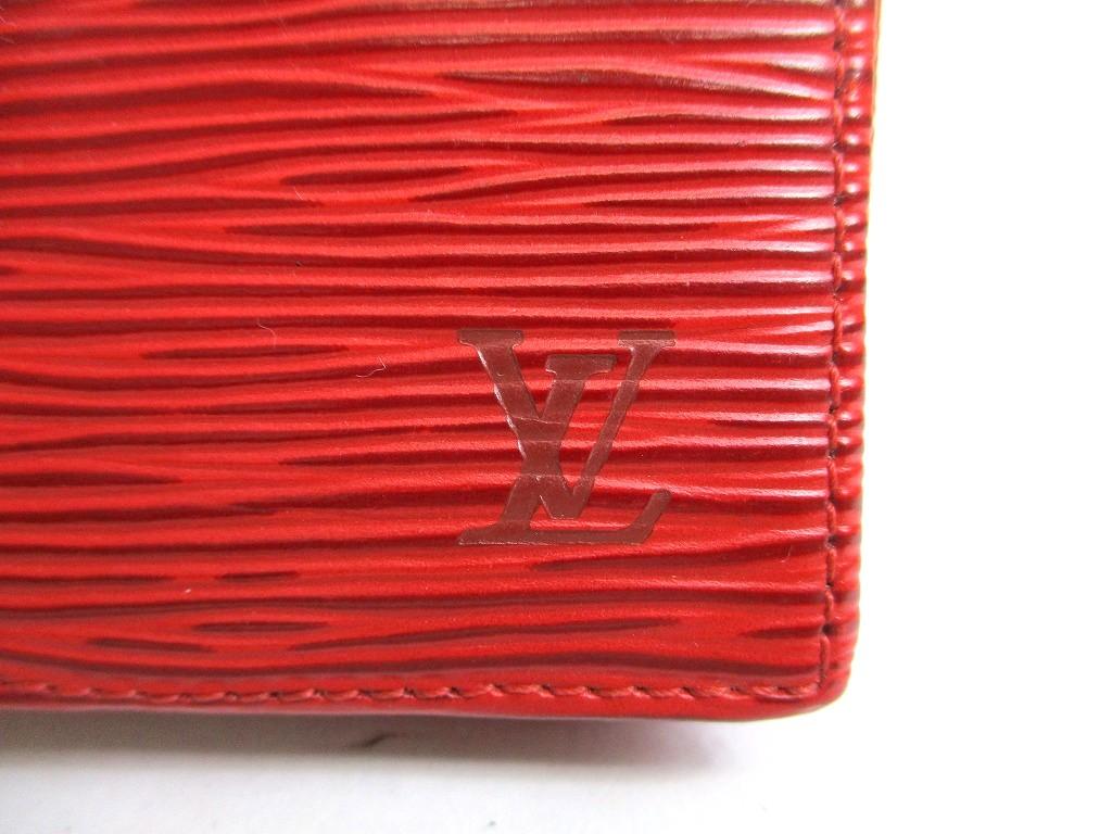 Authentic LOUIS VUITTON Epi Red Leather Coin Purse Porto Monnaie Boite #a991  Refurbished