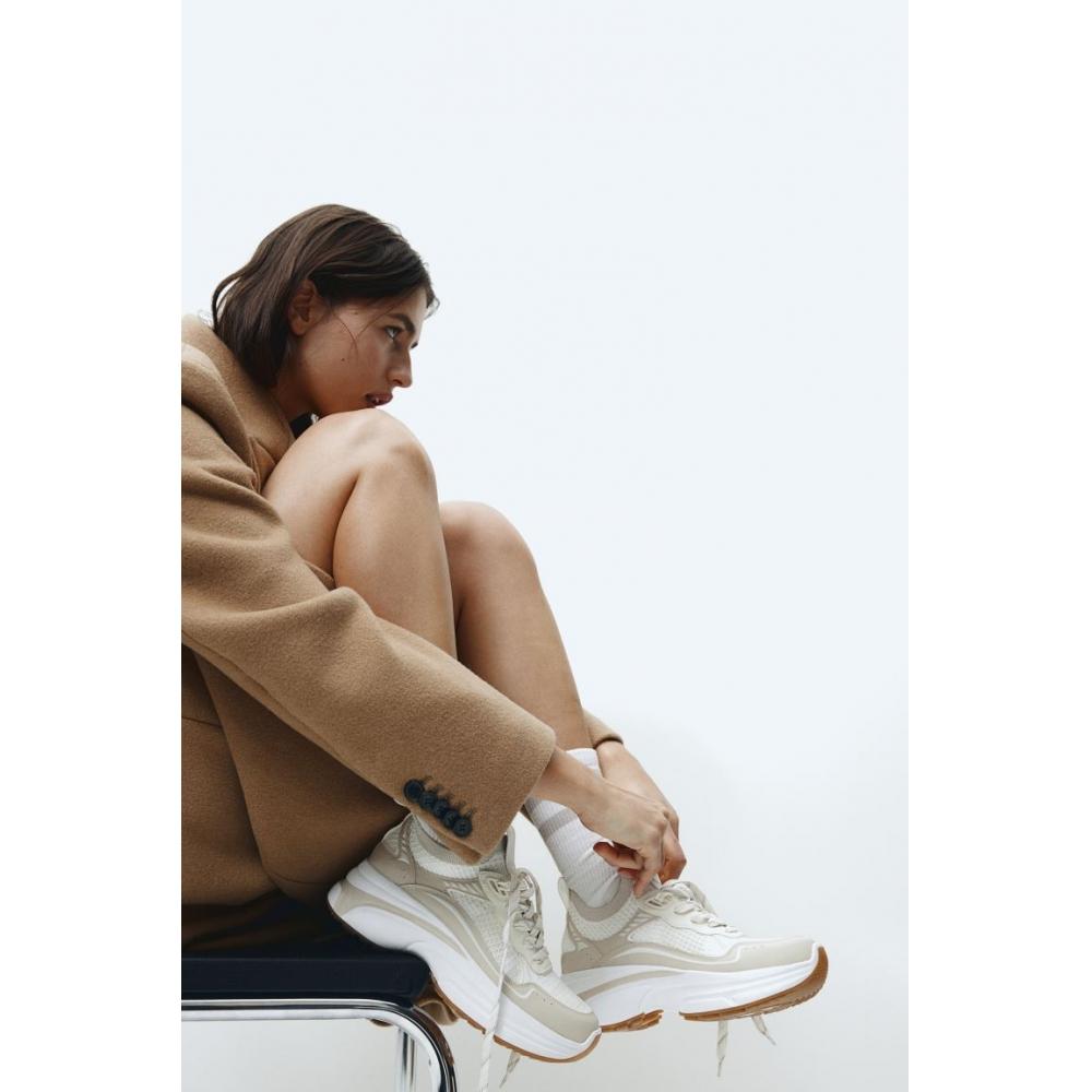 

Кроссовки HM Full Fashion белый бежевый