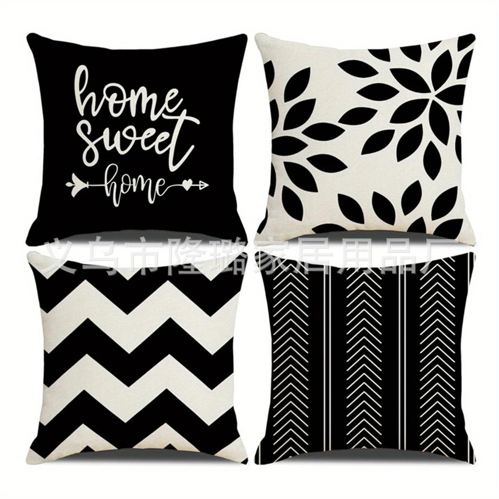 Linen Geometric Style Modern Print Home Sofa Living Room Pillow Cushion Pillow Case Pillow Case