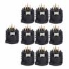 10pcs 3-Core XLR Male Socket Audio Connector Mount Chassis Gold-Plated Copper
