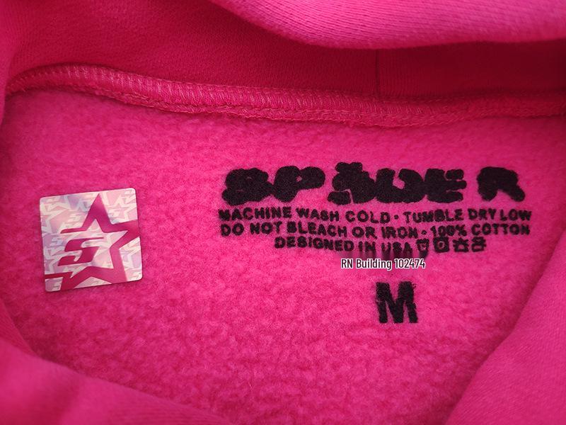 Tungvikts Huvtröja med Spindelnätsmönster i Skumtryck (450G)