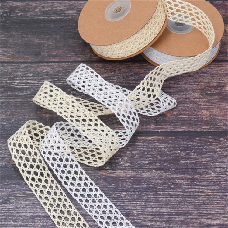 Hollow Out Ribbon Vintage Cotton Lace Ribbon for Gift Package Wrapping,Crafts