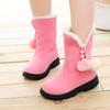 Children Kids Baby Girls Winter Warm Solid Hairball Snow Short Boots Casaul Shoes