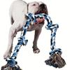 1pc Heavy-Duty Dog Rope Toy with Teeth Cleaning & Chewing - Extra Long Rope -Durable Chew Toy for Teeth Cleaning Dog Accessories