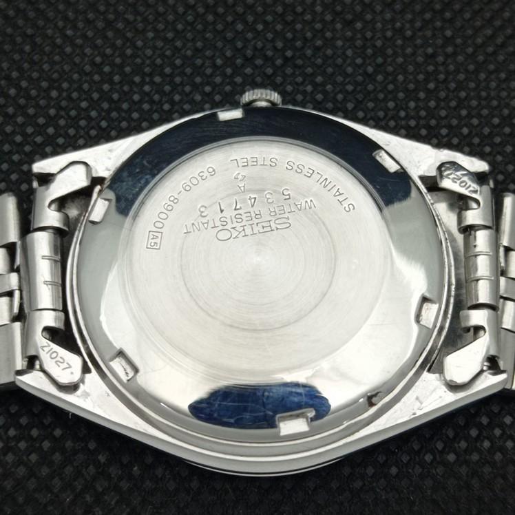 Gebrauchte Vintage Seiko 5 Automatik 6309A japanische Herrenuhr D/D rot 621e-a415947-2