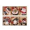 Festive Three Compartment Wooden Box Ornament For Cheerful Christmas Home Decor