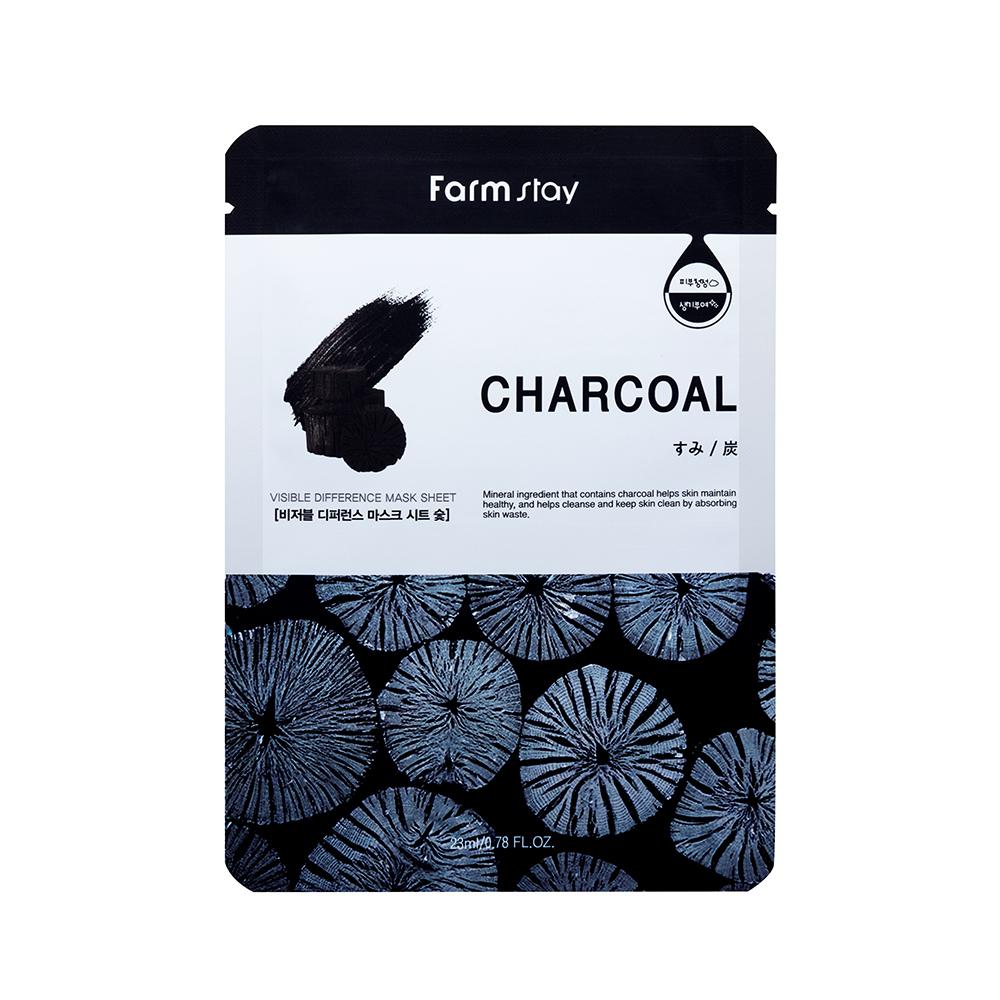Farmstay Visible Difference Charcoal Mask Sheet 23ml 1pc