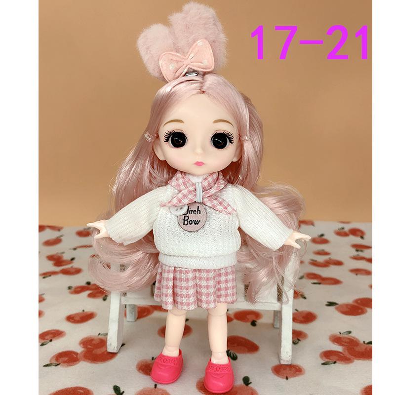 16cm Assorted Dress-Up Dolls with Fashion Outfits: Wedding Dress, Mermaid, Princess, and Prince Accessories