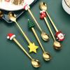 4/6pcs Stainless Steel Spoon Fork Set Gold Silver Coffee Tea Spoon Creative Tableware  Birthday Gift