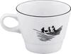 Moomin 80th Anniversary Breakfast 10x8cm Monochrome Comet Cecera Made in Yamaka Mug, 300ml, Diameter, Design, White, Inglaze, Japan, Shoten, MM9402-11