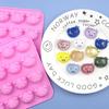 16 Cavity Pig Head Shape Silicone Mold Diy Fondant Soap Candy Chocolate Kitchen Mould Accessories Piggy Soap Cookies Cake Mold