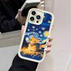 Lovely P-Pokemon Starry Sky Case for IPhone 17 Air 16 16E 15 14 13 12 11 Pro Max X XS X S Max XR SE 2020 SE4 7 8 Soft Back Cover