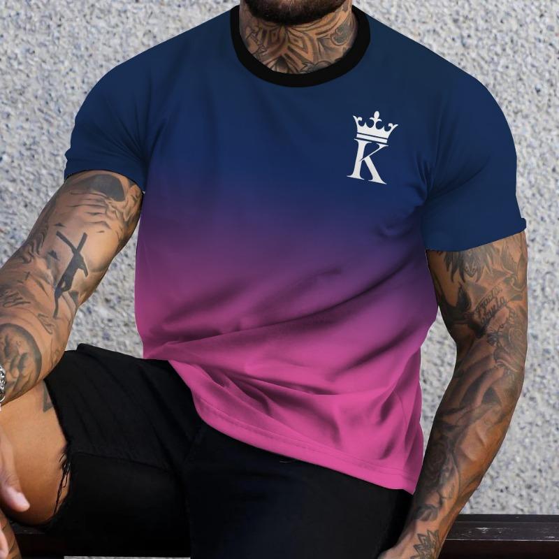 Summer Men's T-shirt Fashion O-neck Short sleeved T-shirt