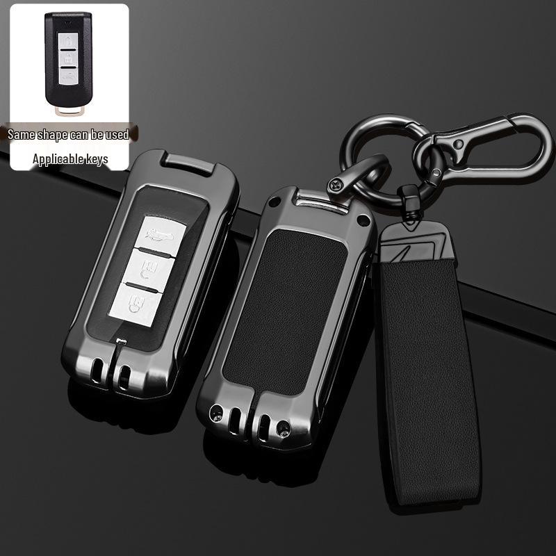 Mitsubishi Outlander 2021 Metallschlüsselhülle mit Schnalle - Vollschützende Schale