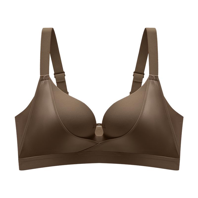 

Tila Sexy Seamless Push-up Bra: Wire-Free, Anti-Sagging Support for a Fuller Look Extra Large кофейный