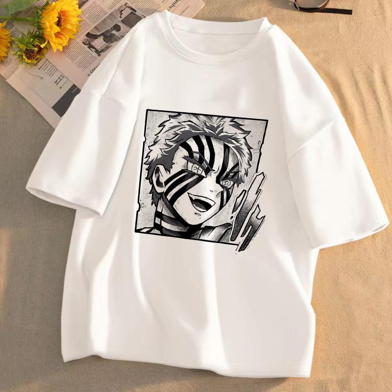 Demon Slayer Anime T-shirt Kimetsu No Yaiba Unisex Pattern T-shirt Summer Casual Cartoon Streetwear Anime Fashion Gift