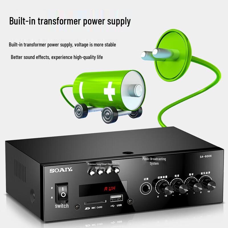 Soaiy SA-6006 Bluetooth Amplifier