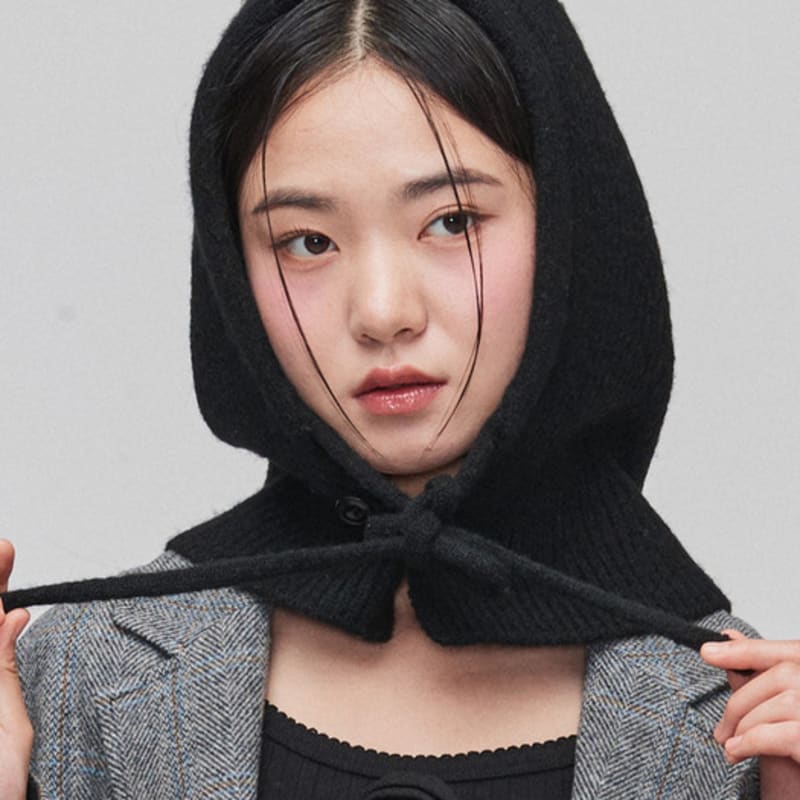 

SPNK [SPNK] Camel Wool Balaclava _Black Black