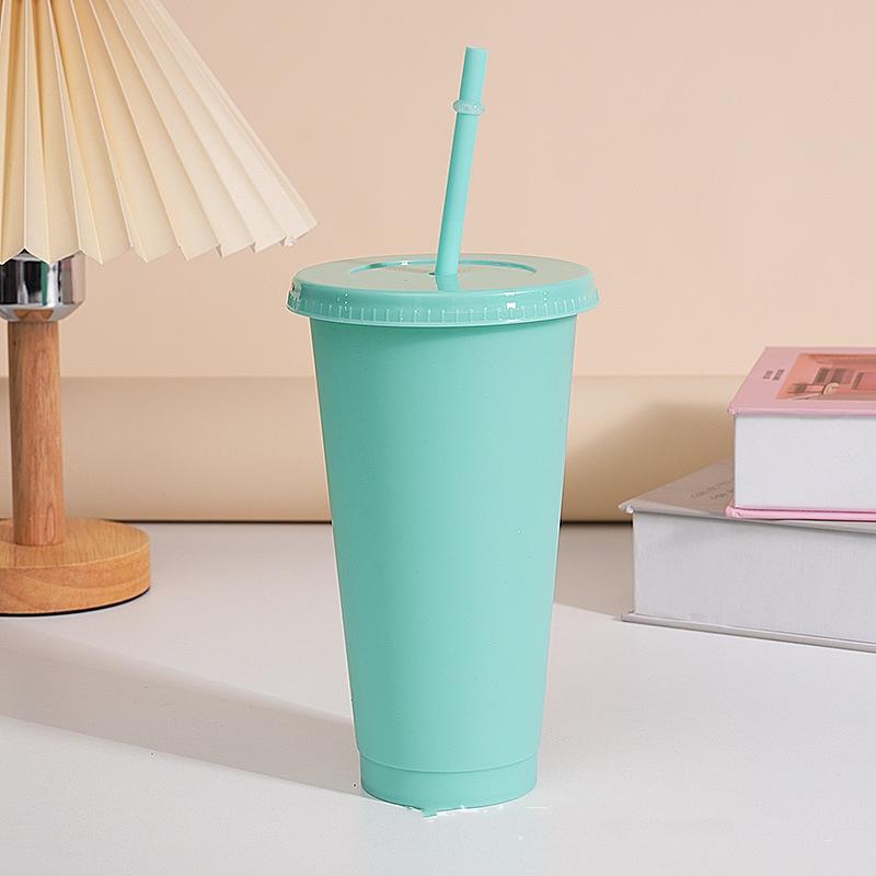 

Ассорти из однотонных многоразовых пластиковых стаканчиков объемом 710 мл и 24 унции, стаканов для холодных напитков, цветных стаканов для еды на вынос, стаканов с трубочкой и крышкой 1pcs зелёный