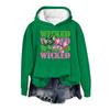 Women's Casual Long Sleeve Pullover Witch Print Hooded Sweatshirt