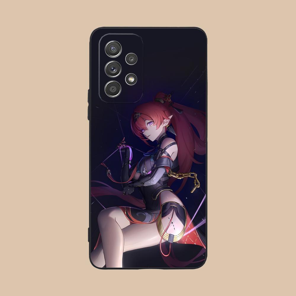 

Чехол для мобильного телефона Wuthering Waves Yinlin для Samsung Galaxy A56 55 54 53 52 51 36 35 34 23 16 15 5G Цветной Чехол Красивый Роскошный Galaxy A51 5G