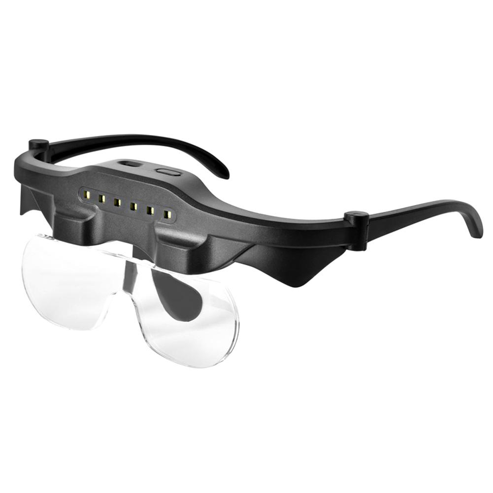 

USB Rechargeable Head Mounted Magnifier for Reading Crafting Repairs with Adjustable Magnification and Hands Operation China Mainland