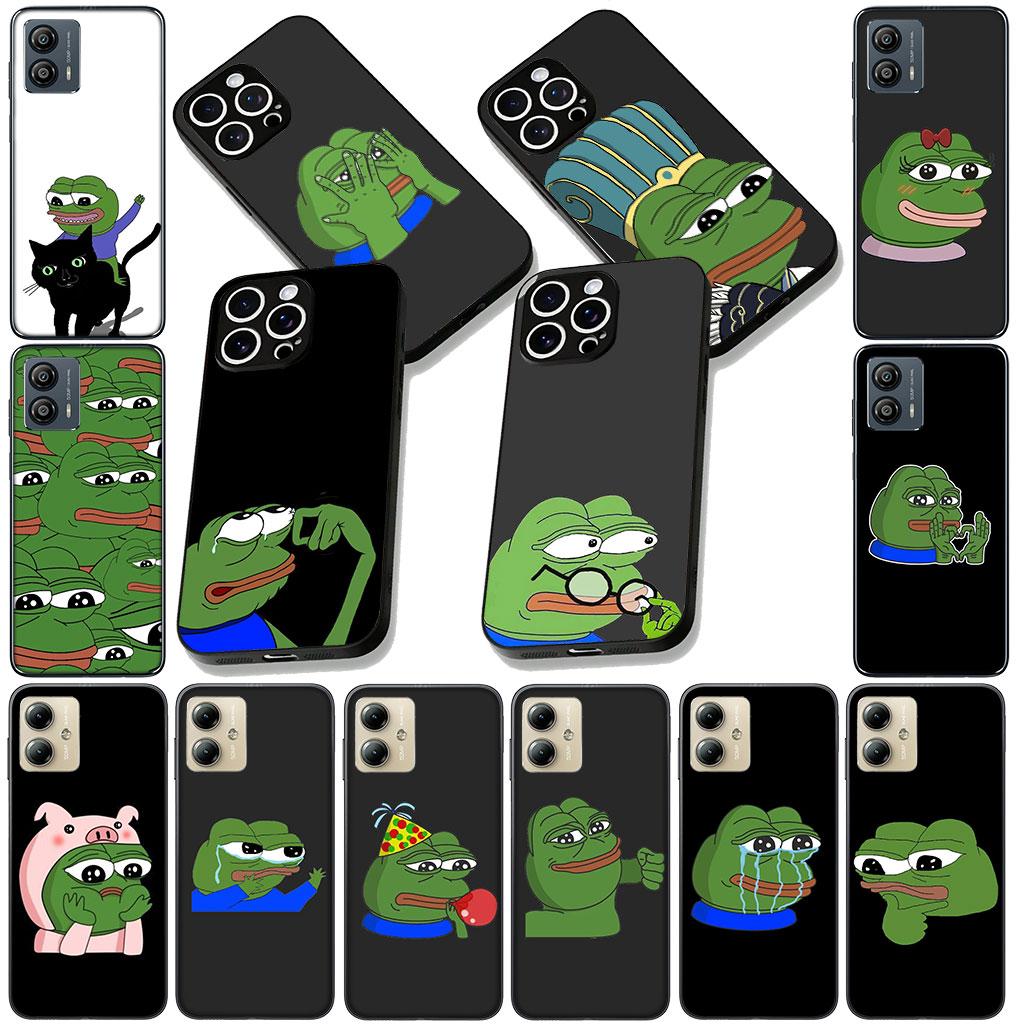 Funny Sad Frog Pepe Casing Phone Cover for Samsung Galaxy A05 A06 A14 A50 A51 A52 A12 A13 A23 A70 A07 A25 A26 M53 A56 Soft Case