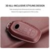 Leather Car Key Case Cover Shell For Toyota Alphard Crown Vellfire Previa Car Shell Keychain Anti-Scratch Protecter Accessories