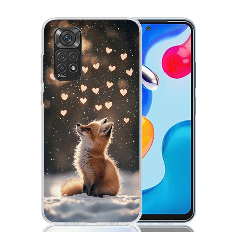 Animal Fox Phone Case For Xiaomi Redmi Note 13 14 15 Pro Plus 12S 12 14S 11S 11E 10 10S 11 11T 5G 4G Cover Coque Redmi Note 13 1