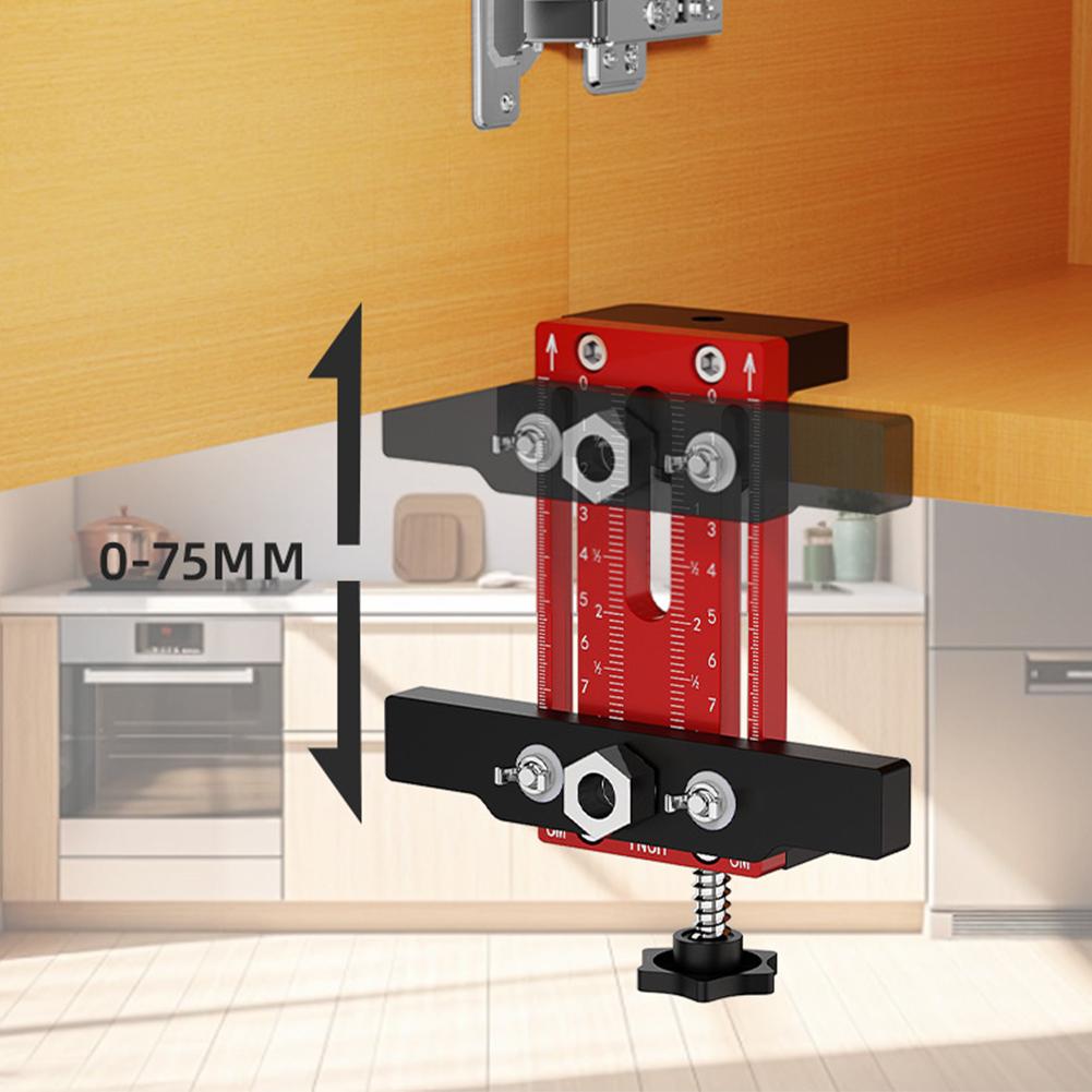 Cabinet Door Mounting Jig, with Support Arm&Clamp, with Tool Cabinets Face Frame Body Aluminum D5L4