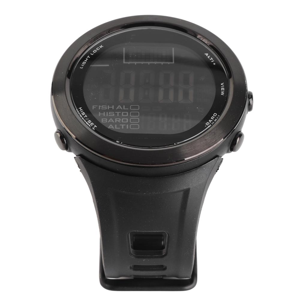 Fishing Barometer Watch Multifunctional Outdoor Waterproof Altimeter Altitude Air Pressure Thermometer FR720B Black