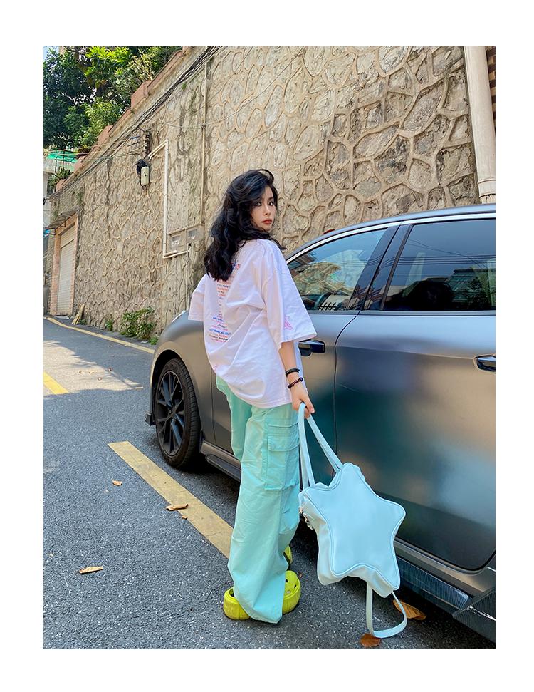 Women's Dopamine Color Wide-Leg Workwear Pants - Lightweight, Loose-Fit for Autumn & Spring Casual Wear