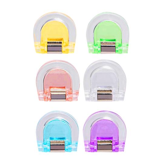 6/12Pcs Mini Transparent Binder Clips Colorful Book Holder Clip Long Tail Handbook Clips for Paper School Office Home