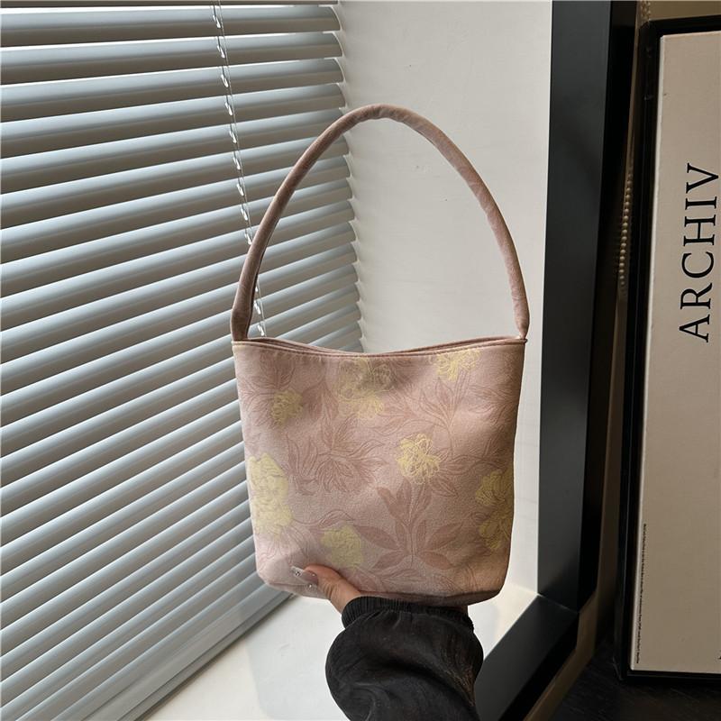 Portable Bucket Bag Women's Summer New Fashion Shoulder Bag Niche Simple High-end Underarm Bag