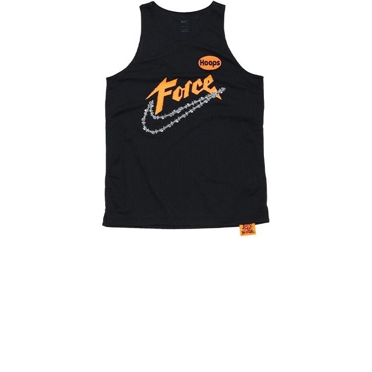 Herren Nike Sport Kreativer Druck Laufen Basketball Trikot/Weste Schwarz DH6756-352