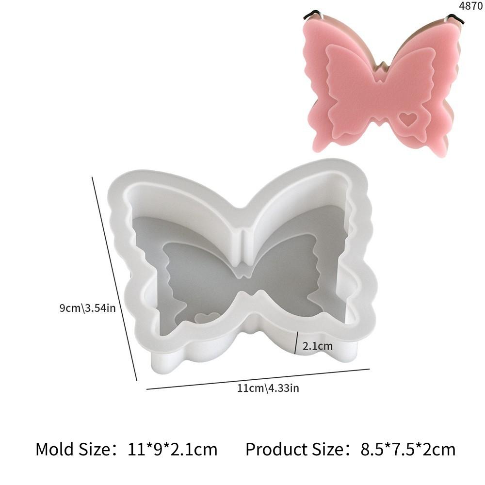 Heart-shaped Butterfly Candle Silicone Mold DIY Butterfly Plaster Epoxy Resin Soap Wax Making Molds Crafts Home Decor Ornament