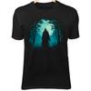 Forest Reaper Skull T-Shirt – Full Moon Silhouette, Cloak & Glowing Eyes Art