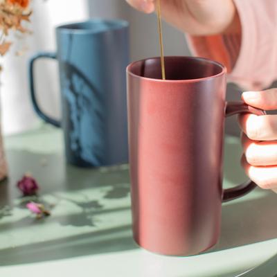 Nordic Style Solid Color Mug Large Capacity Household Water Cup Ceramic Water Cup Coffee Cup Milk Cup Breakfast Cup