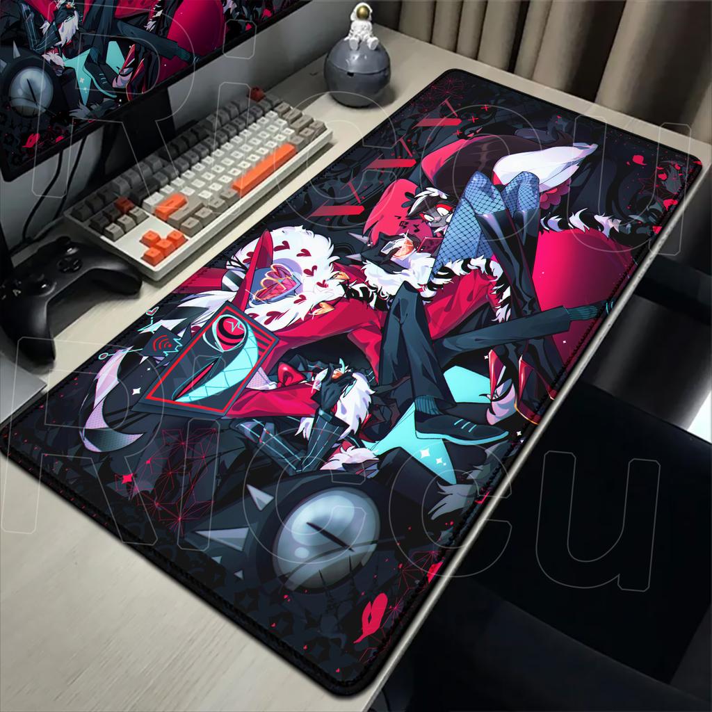 HD XXL Anime Gaming Mouse Pad Rug Hazbin Hotel 40x90cm Game Computer PC Accessories Tabletop Keyboard Pads Coaster Gamer Carpet