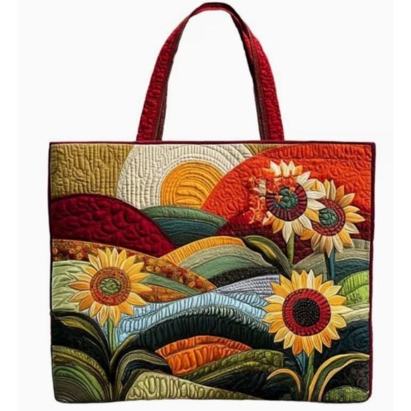 Handbag New Fashion Quilted Digital Printing Tote Bag Commuter Casual Cotton Bag Autumn and Winter Bag Multi-function Bag