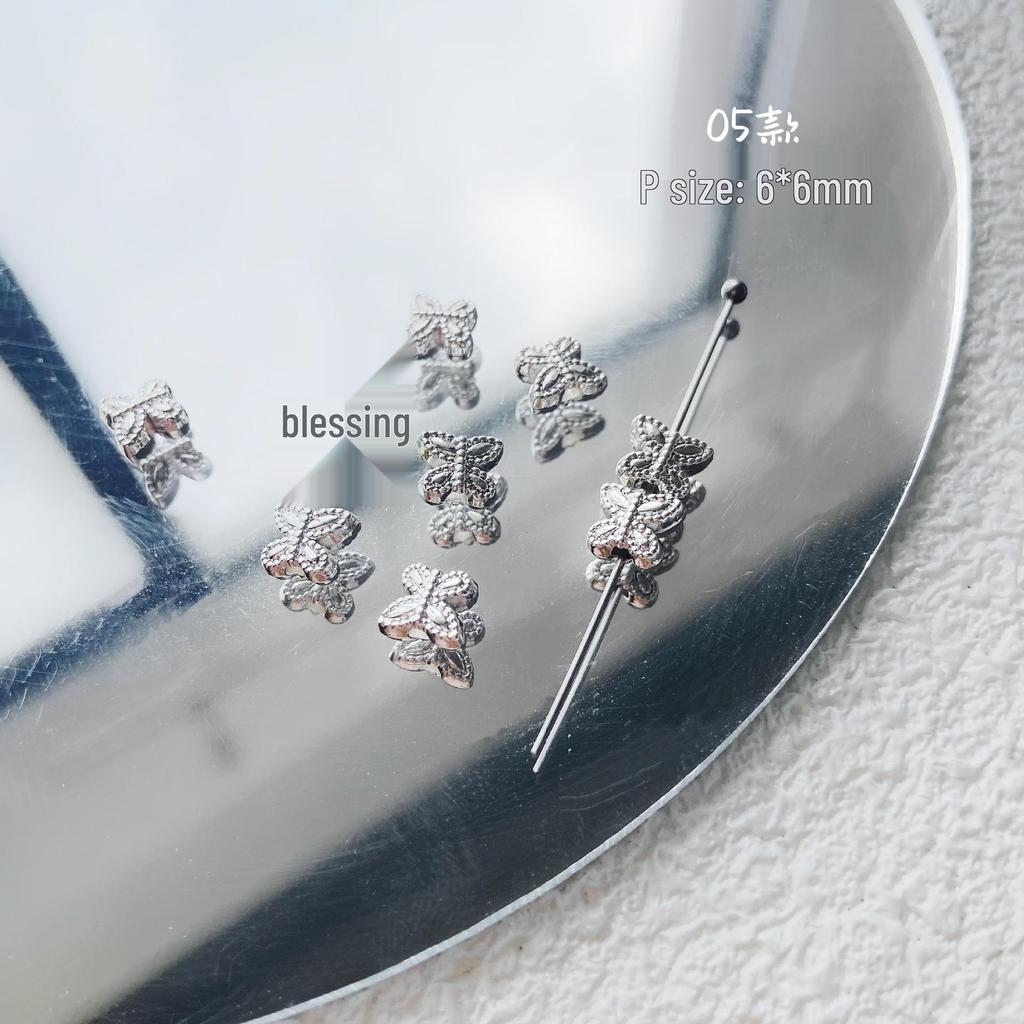 Mini Star & Heart Beads with Moon Pendant & Butterfly Alloy for DIY Crafting