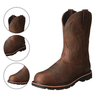 Cowboystiefel für Herren, Ritter-Motorradstiefel, Herrenschuhe, Vintage, große Baumelemente, Western-Stickerei, Handwerk, Wüstenschuhgröße 38–48